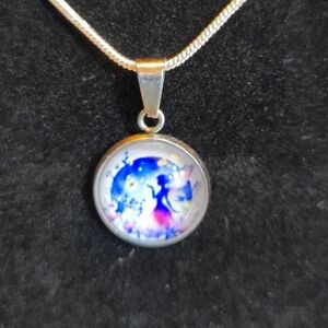 Fairy Pendant Necklace 925 Sterling Silver Chain